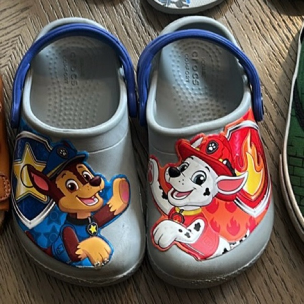 Toddler paw patrol crocs size 8